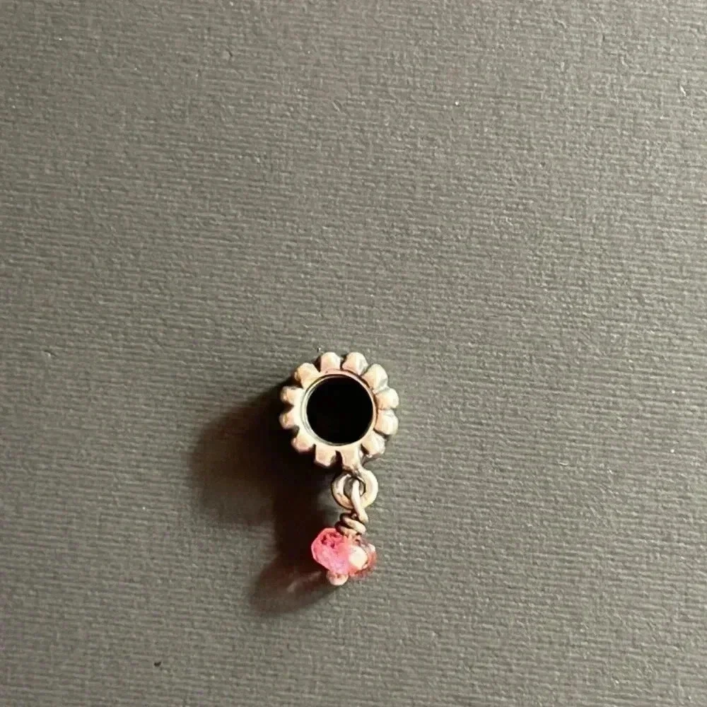 Authentic Pandora Tumaline / Pink October Birthstone Dangle Charm - Picture 2 of 2